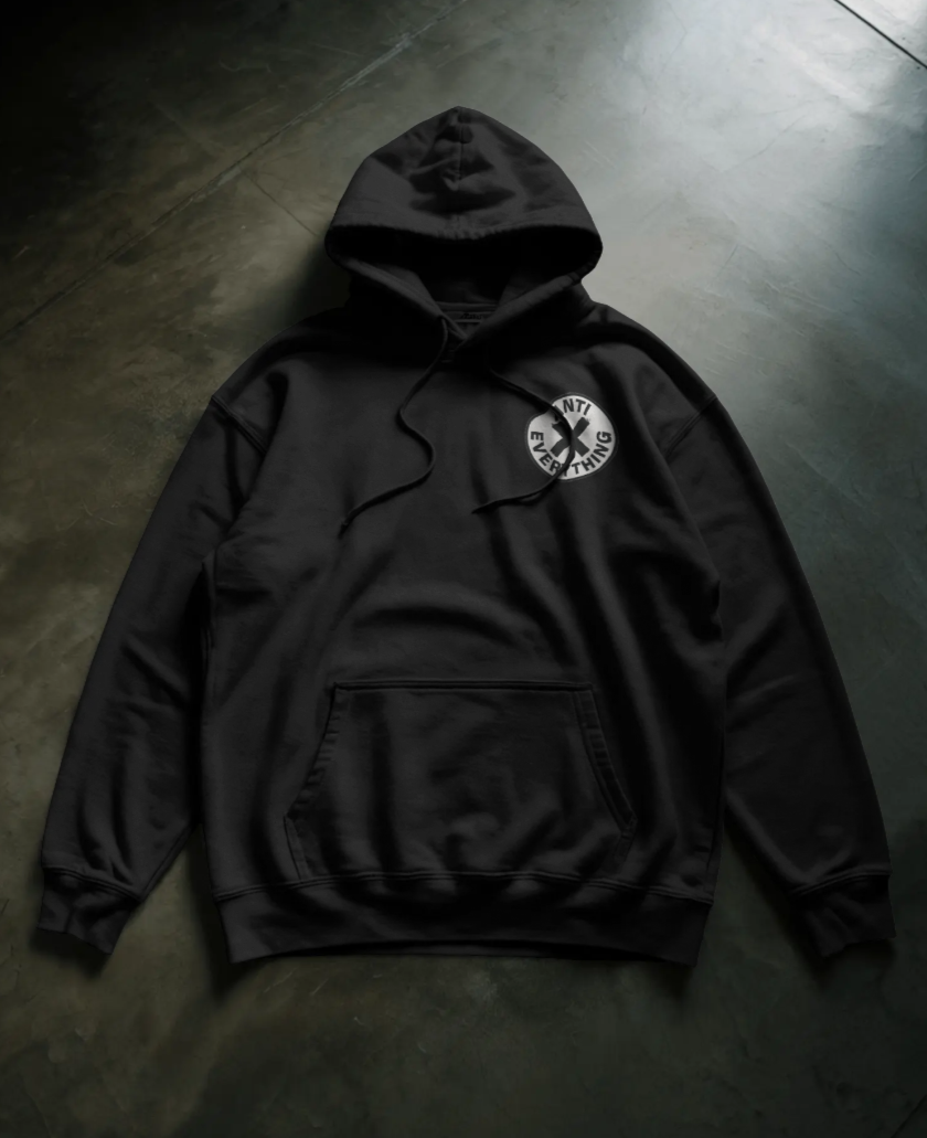 Basic Hoodie Black - Round Logo